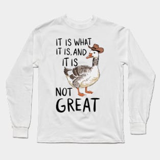 It Is What It Is And Its Not Great Goose Long Sleeve T-Shirt